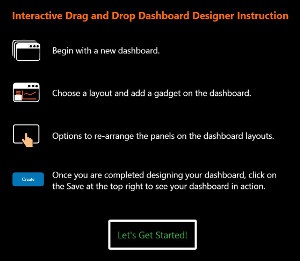 RCA Drag and Drop Dashboard Designer 
